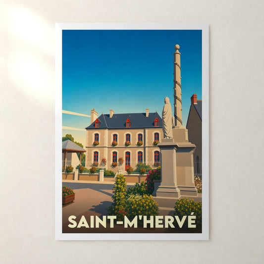 Affiche Saint-M'Hervé – sans cadre, accrochée au mur
