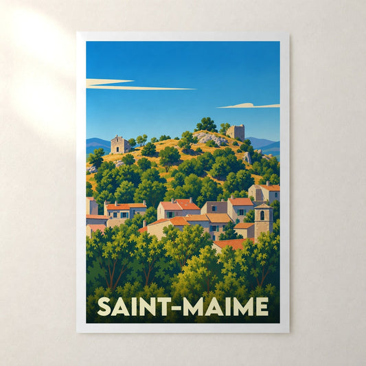 Affiche Saint-Maime – sans cadre, accrochée au mur