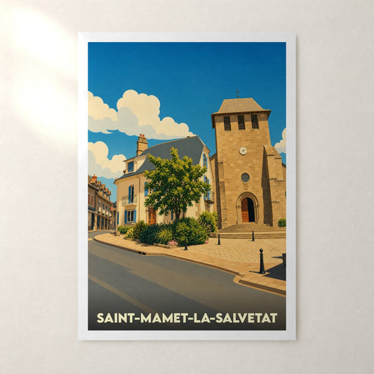 Affiche Saint-Mamet-la-Salvetat – sans cadre, accrochée au mur