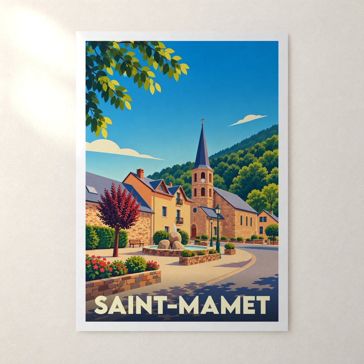 Affiche Saint-Mamet – sans cadre, accrochée au mur