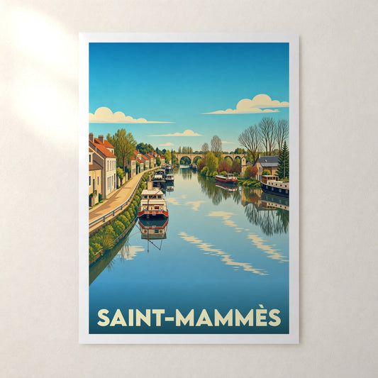Affiche Saint-Mammès – sans cadre, accrochée au mur