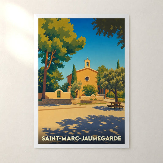 Affiche Saint-Marc-Jaumegarde – sans cadre, accrochée au mur