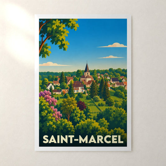 Affiche Saint-Marcel (Eure) – sans cadre, accrochée au mur
