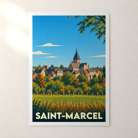 Affiche Saint-Marcel (Indre) – sans cadre, accrochée au mur