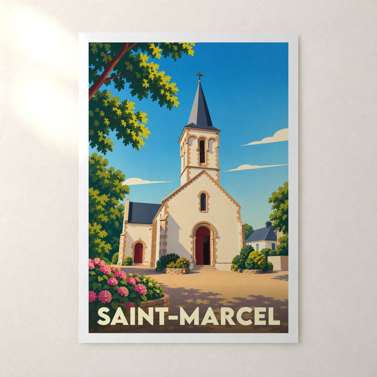 Affiche Saint-Marcel (Morbihan) – sans cadre, accrochée au mur