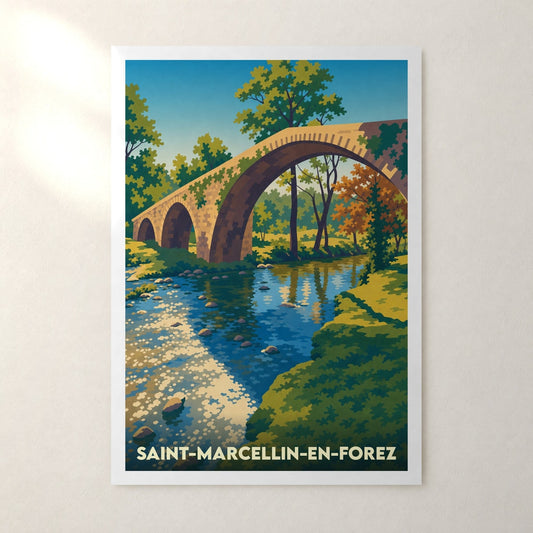 Affiche Saint-Marcellin-en-Forez – sans cadre, accrochée au mur