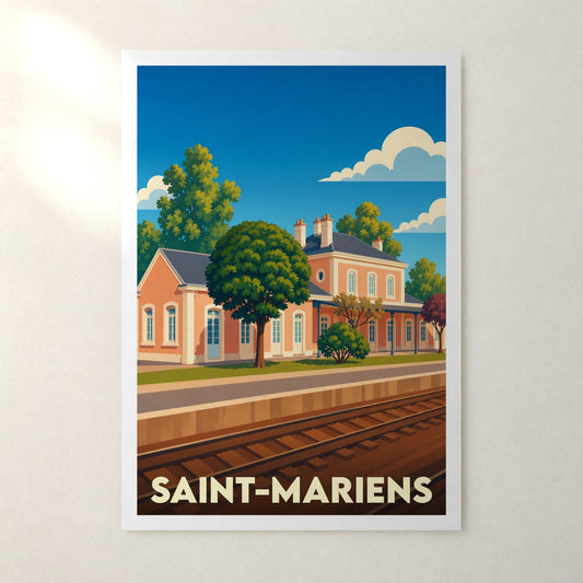 Affiche Saint-Mariens – sans cadre, accrochée au mur