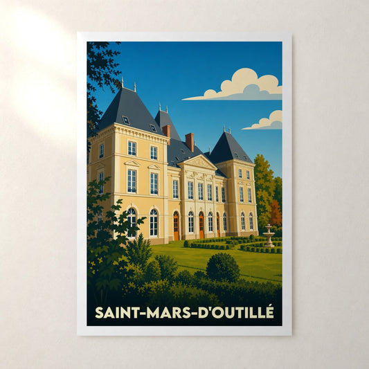 Affiche Saint-Mars-d'Outillé – sans cadre, accrochée au mur