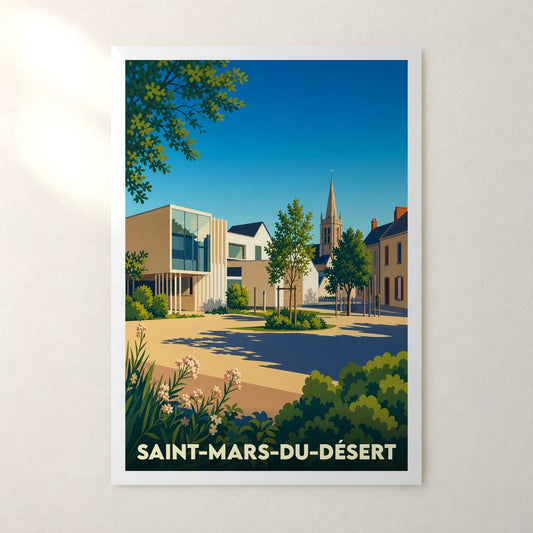 Affiche Saint-Mars-du-Désert – sans cadre, accrochée au mur