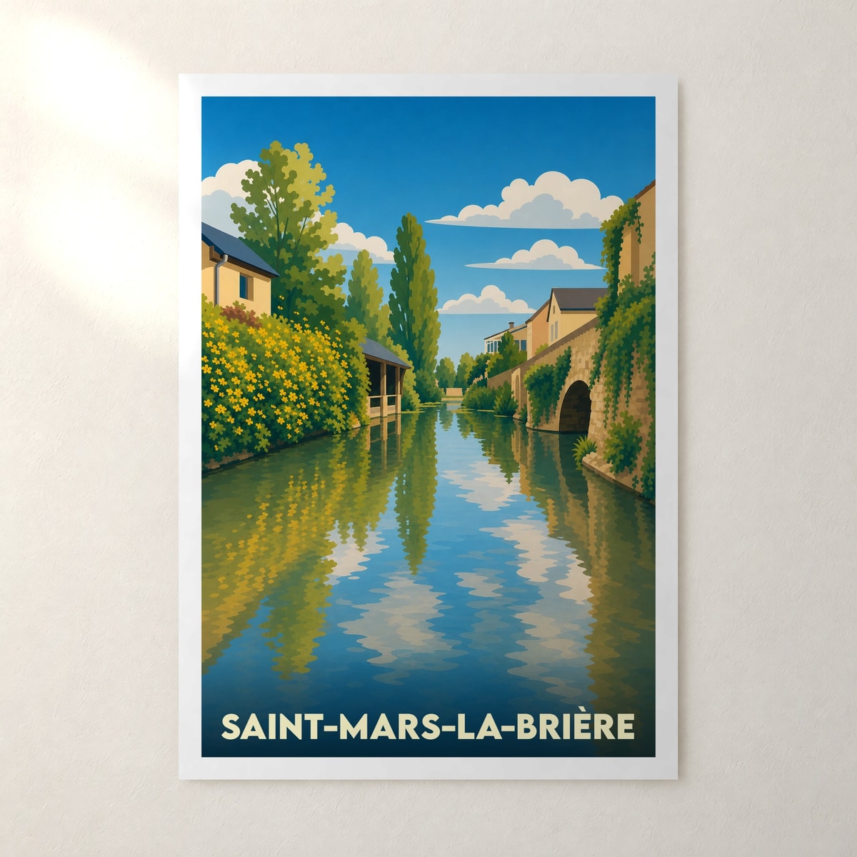 Affiche Saint-Mars-la-Brière – sans cadre, accrochée au mur