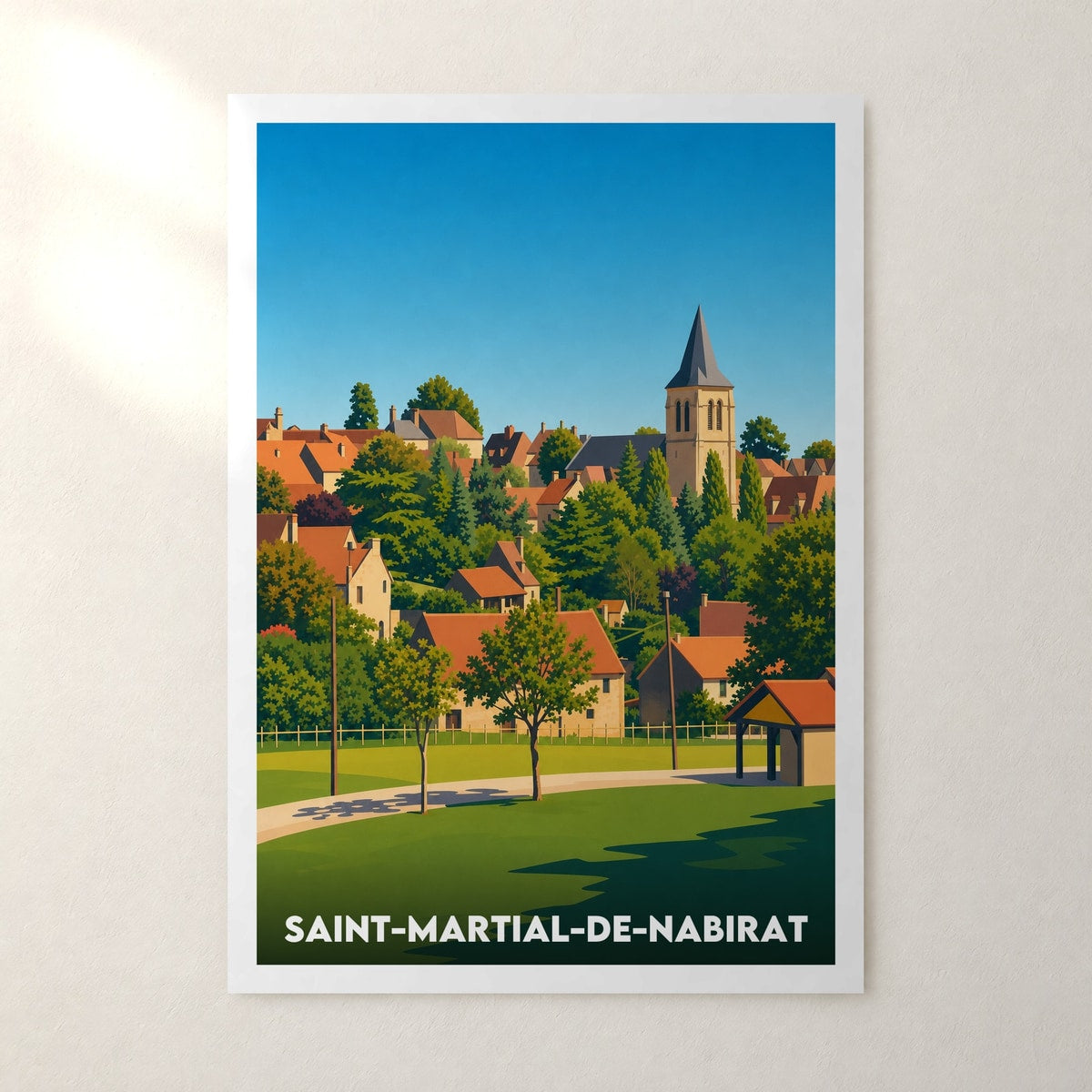 Affiche Saint-Martial-de-Nabirat – sans cadre, accrochée au mur