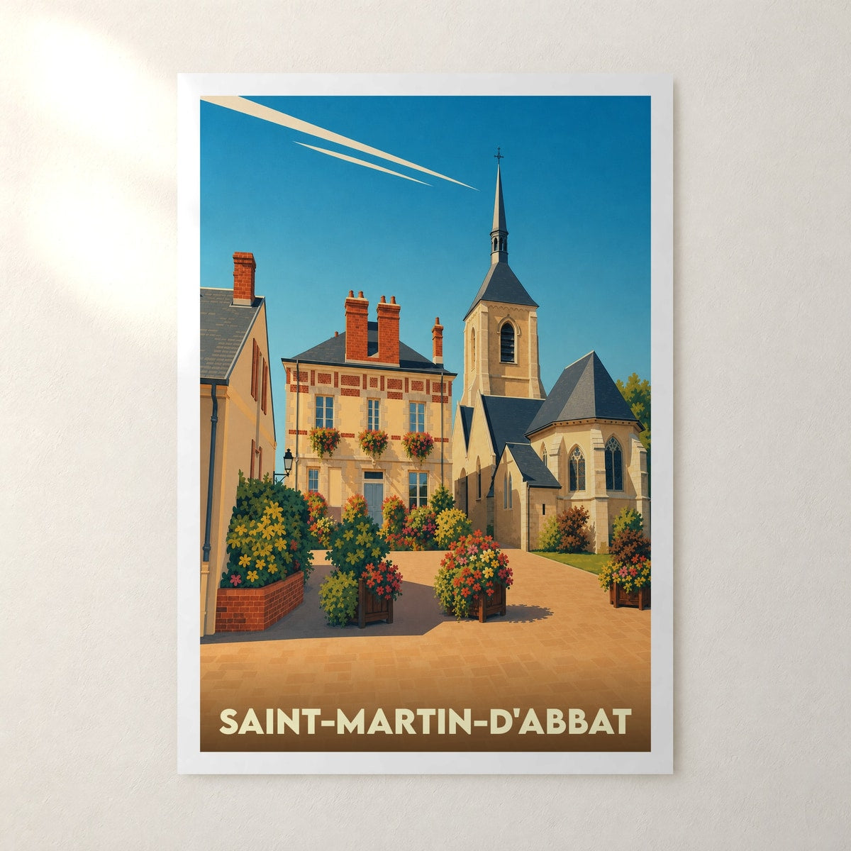 Affiche Saint-Martin-d'Abbat – sans cadre, accrochée au mur