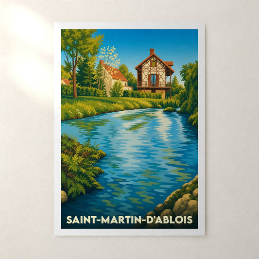 Affiche Saint-Martin-d'Ablois – sans cadre, accrochée au mur