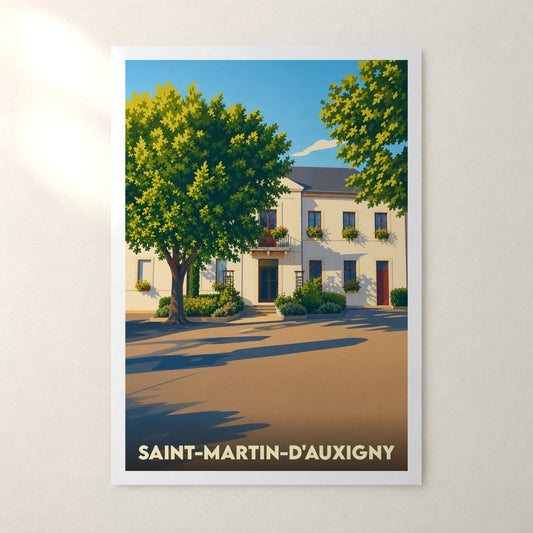 Affiche Saint-Martin-d'Auxigny – sans cadre, accrochée au mur