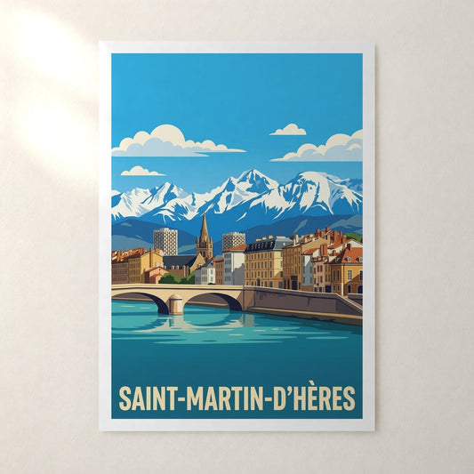 Affiche Saint-Martin-d'Hères – sans cadre, accrochée au mur