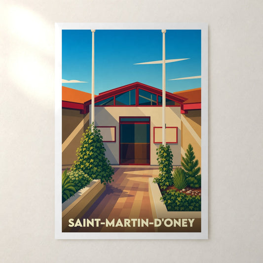 Affiche Saint-Martin-d'Oney – sans cadre, accrochée au mur