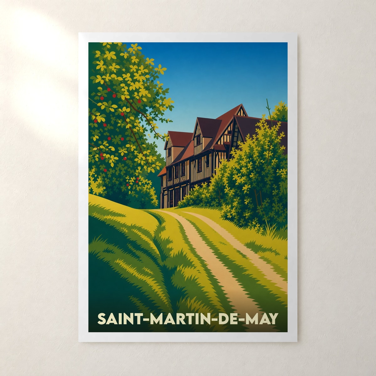 Affiche Saint-Martin-de-May – sans cadre, accrochée au mur