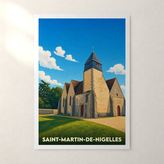 Affiche Saint-Martin-de-Nigelles – sans cadre, accrochée au mur