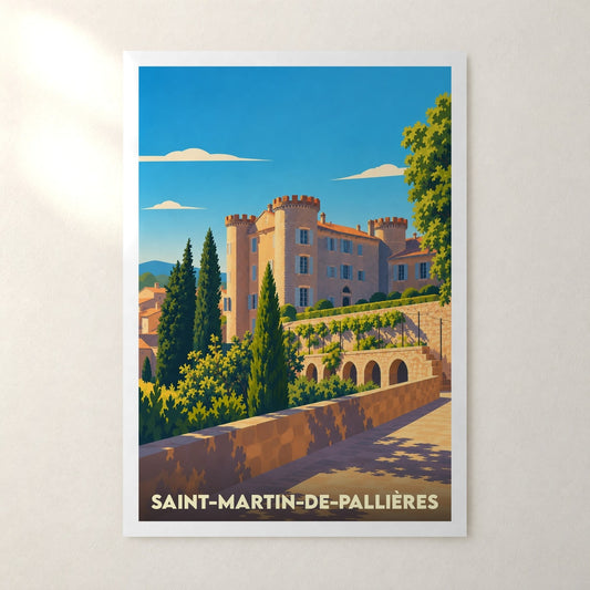 Affiche Saint-Martin-de-Pallières – sans cadre, accrochée au mur