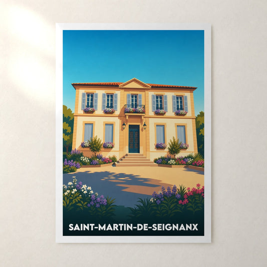 Affiche Saint-Martin-de-Seignanx – sans cadre, accrochée au mur