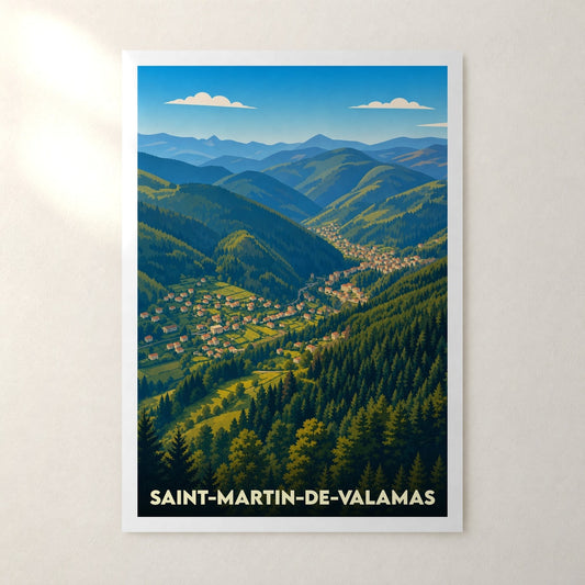 Affiche Saint-Martin-de-Valamas – sans cadre, accrochée au mur