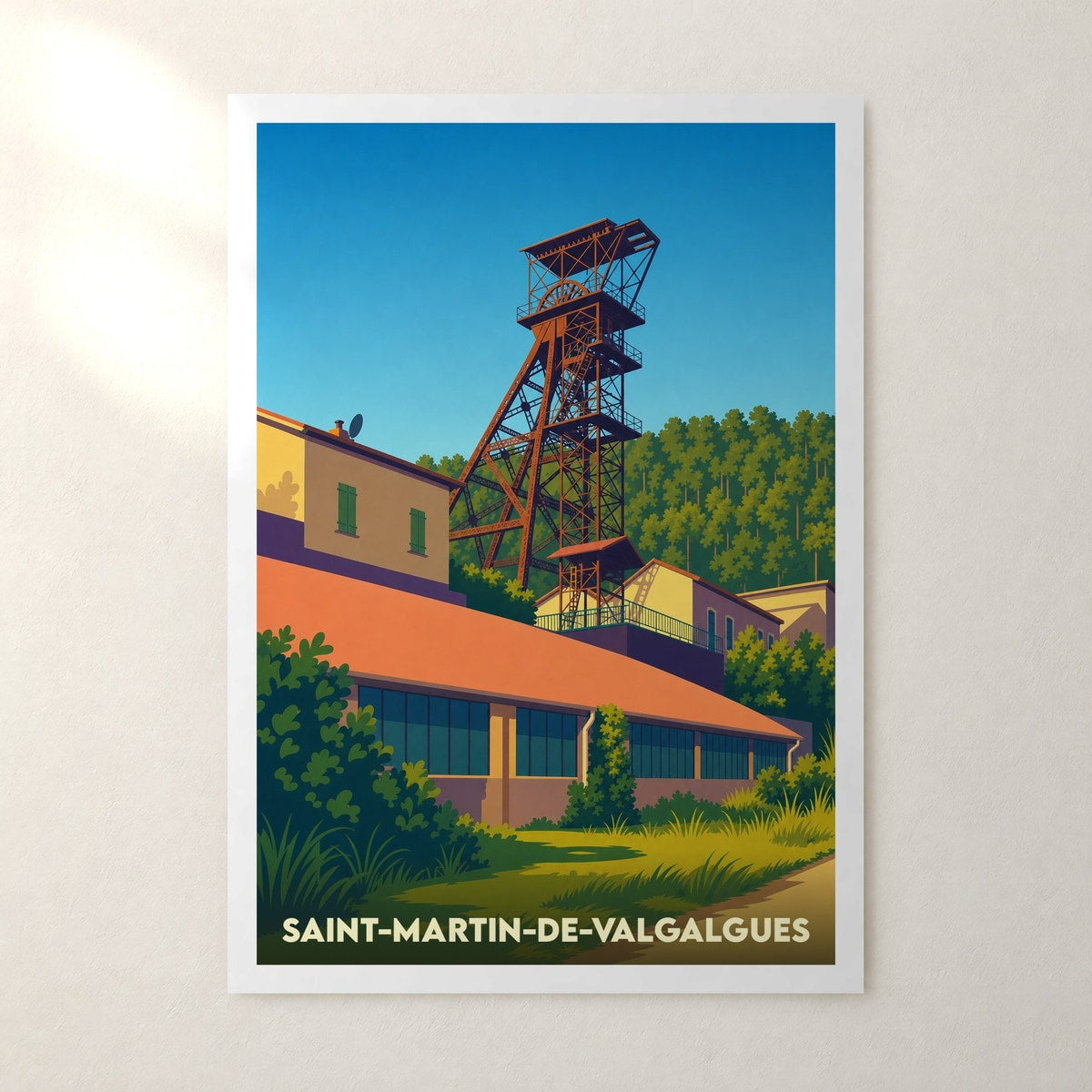 Affiche Saint-Martin-de-Valgalgues – sans cadre, accrochée au mur