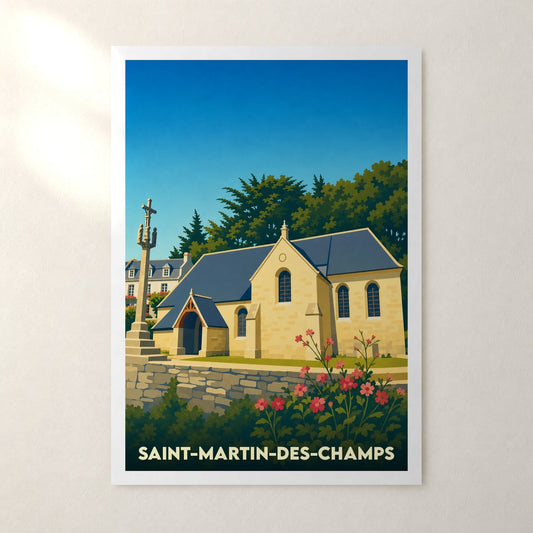 Affiche Saint-Martin-des-Champs – sans cadre, accrochée au mur