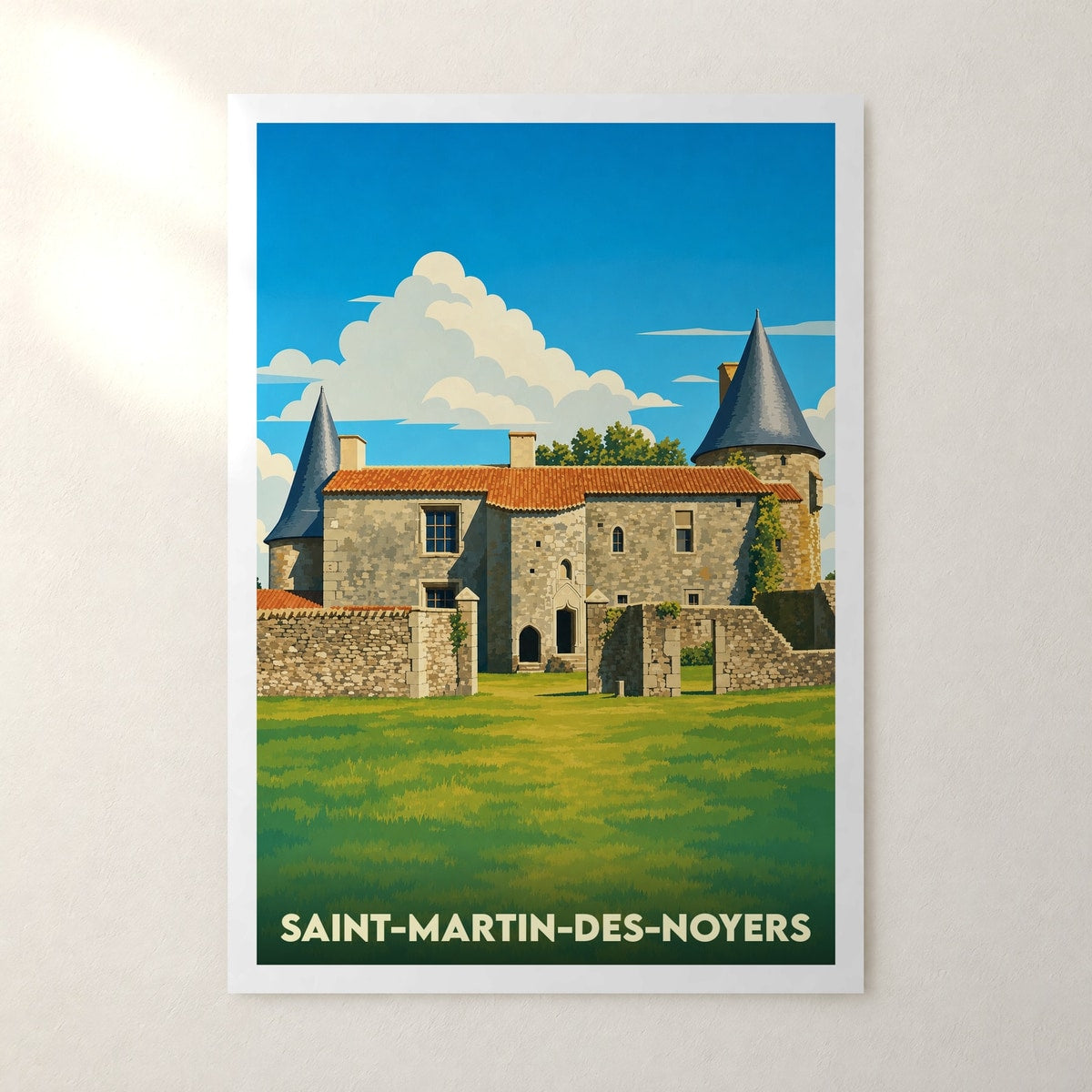 Affiche Saint-Martin-des-Noyers – sans cadre, accrochée au mur