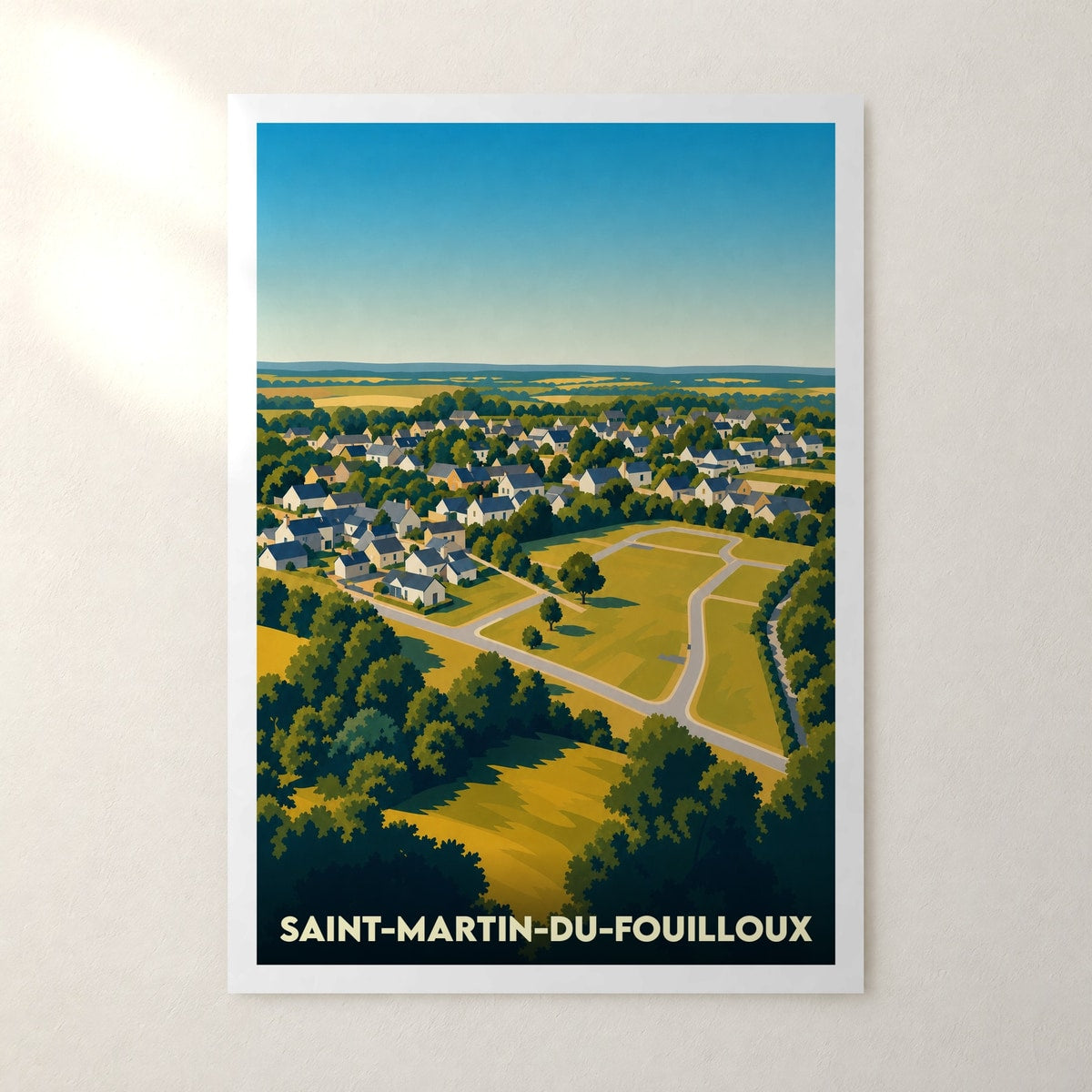 Affiche Saint-Martin-du-Fouilloux – sans cadre, accrochée au mur