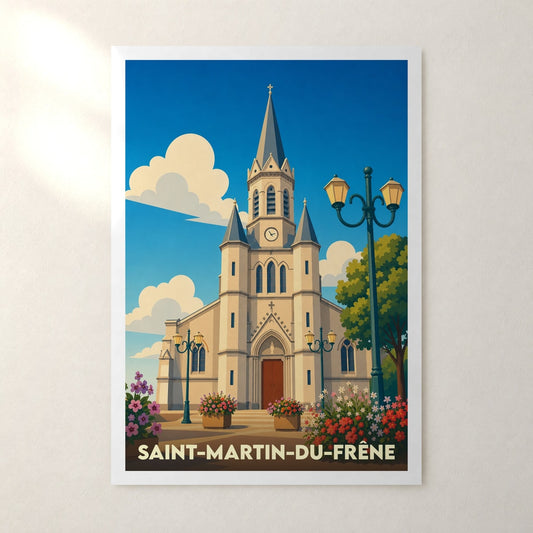 Affiche Saint-Martin-du-Frêne – sans cadre, accrochée au mur