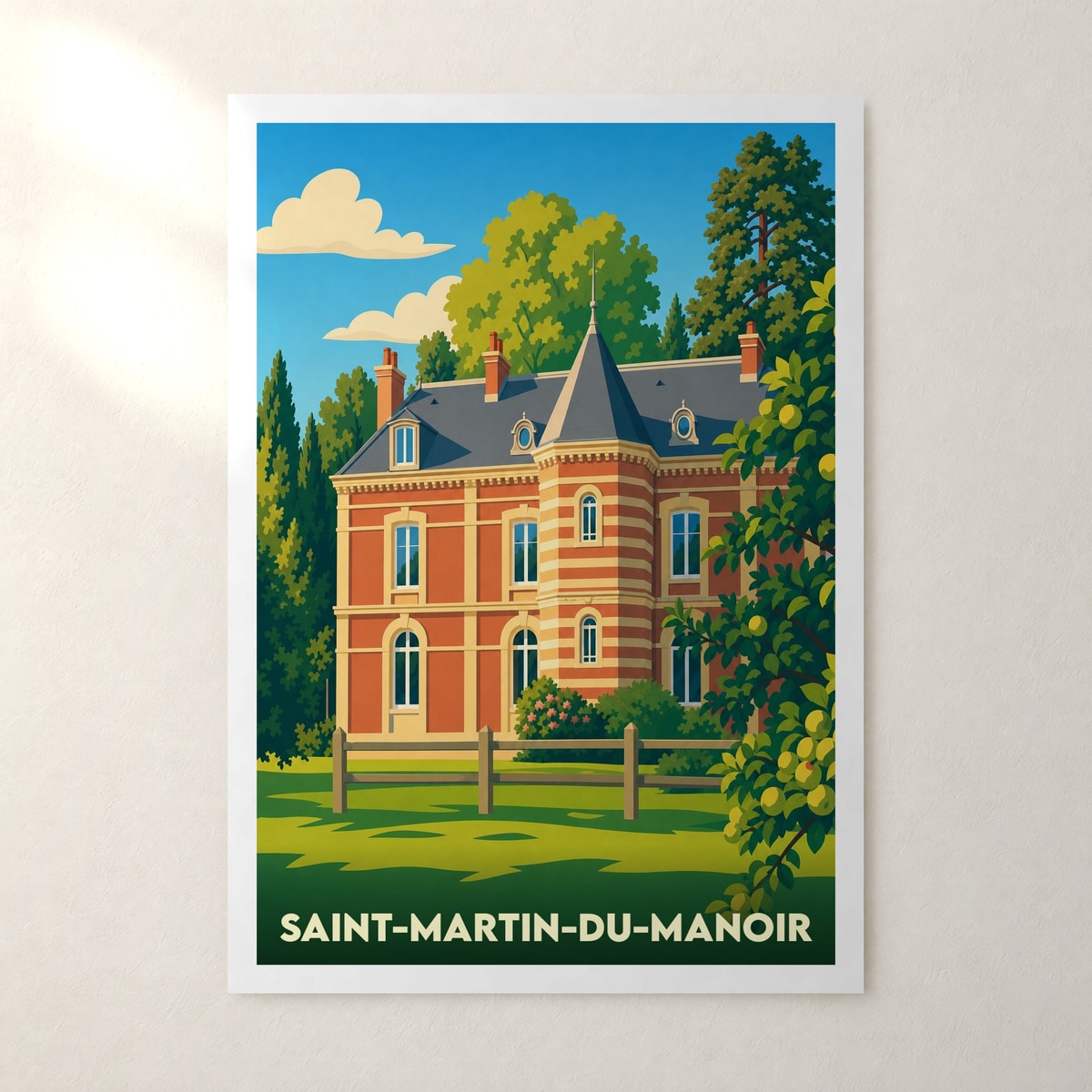 Affiche Saint-Martin-du-Manoir – sans cadre, accrochée au mur