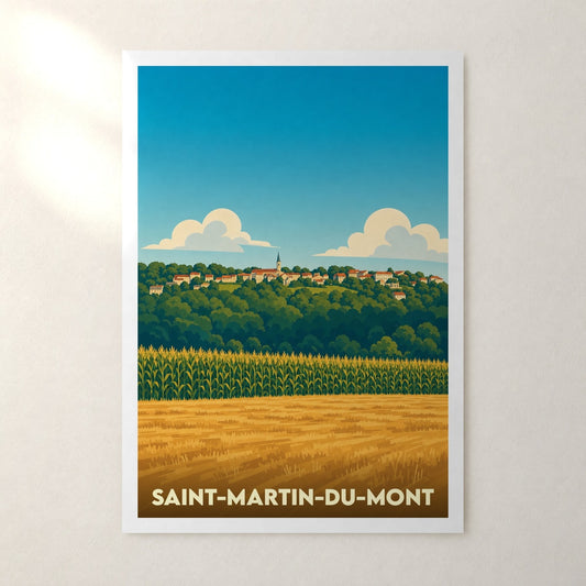 Affiche Saint-Martin-du-Mont – sans cadre, accrochée au mur