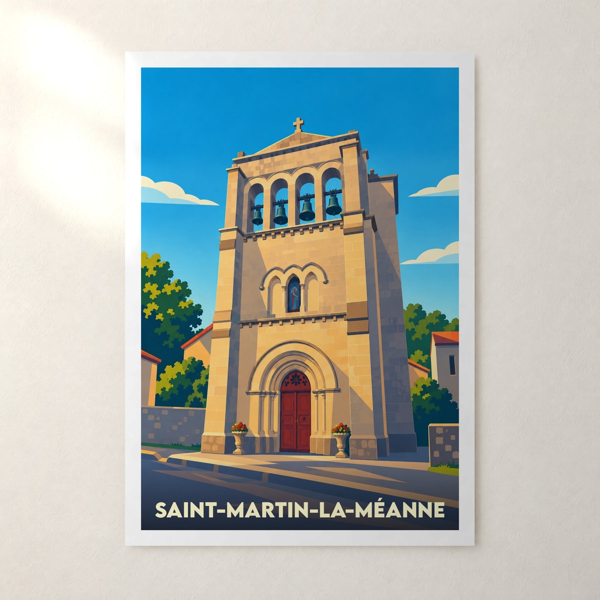 Affiche Saint-Martin-la-Méanne – sans cadre, accrochée au mur