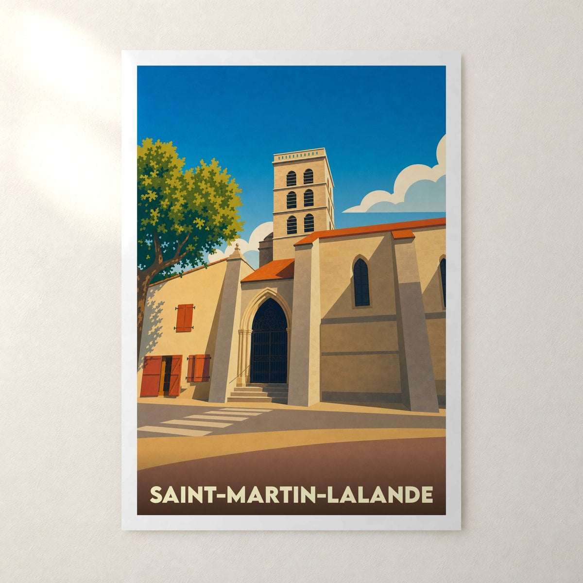 Affiche Saint-Martin-Lalande – sans cadre, accrochée au mur