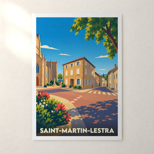 Affiche Saint-Martin-Lestra – sans cadre, accrochée au mur