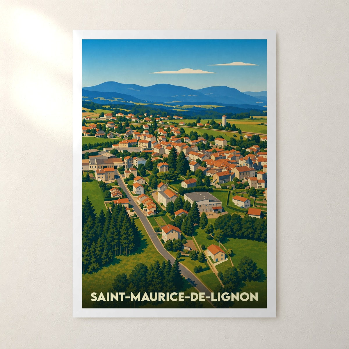 Affiche Saint-Maurice-de-Lignon – sans cadre, accrochée au mur