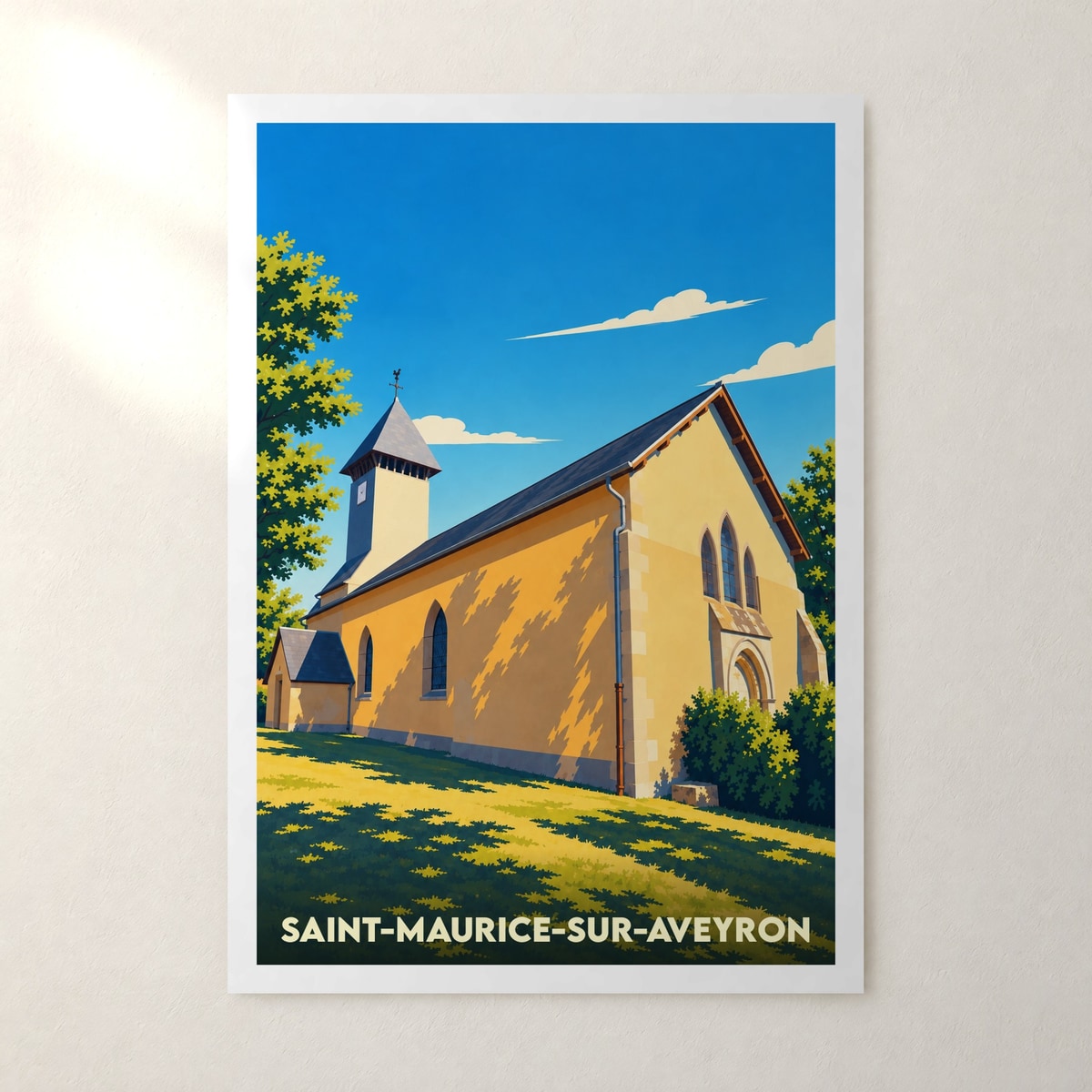 Affiche Saint-Maurice-sur-Aveyron – sans cadre, accrochée au mur