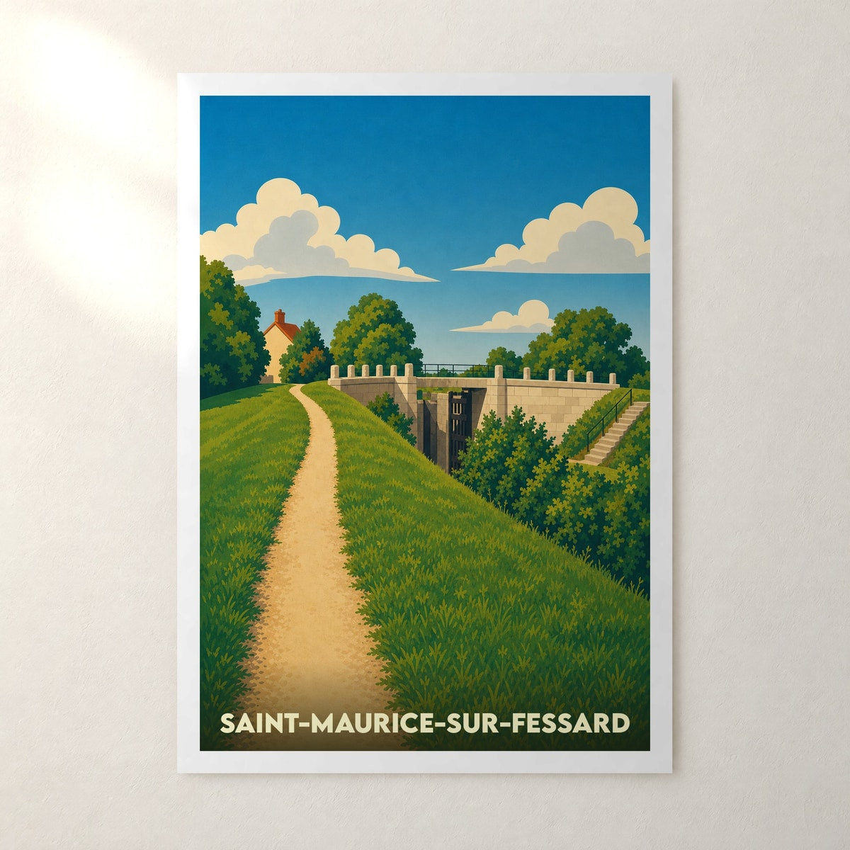 Affiche Saint-Maurice-sur-Fessard – sans cadre, accrochée au mur