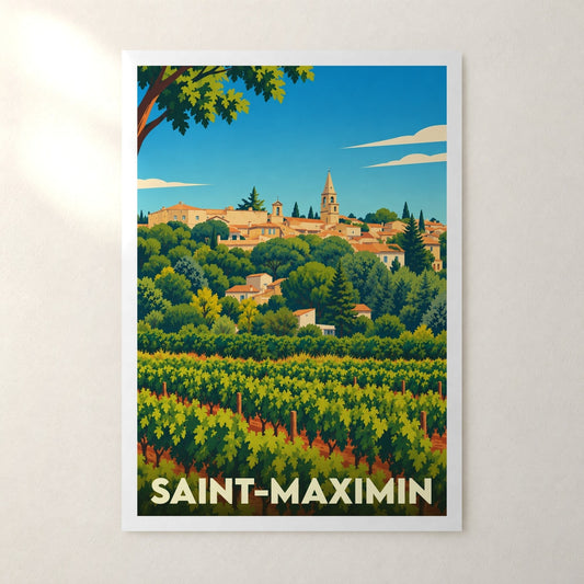 Affiche Saint-Maximin (Gard) – sans cadre, accrochée au mur