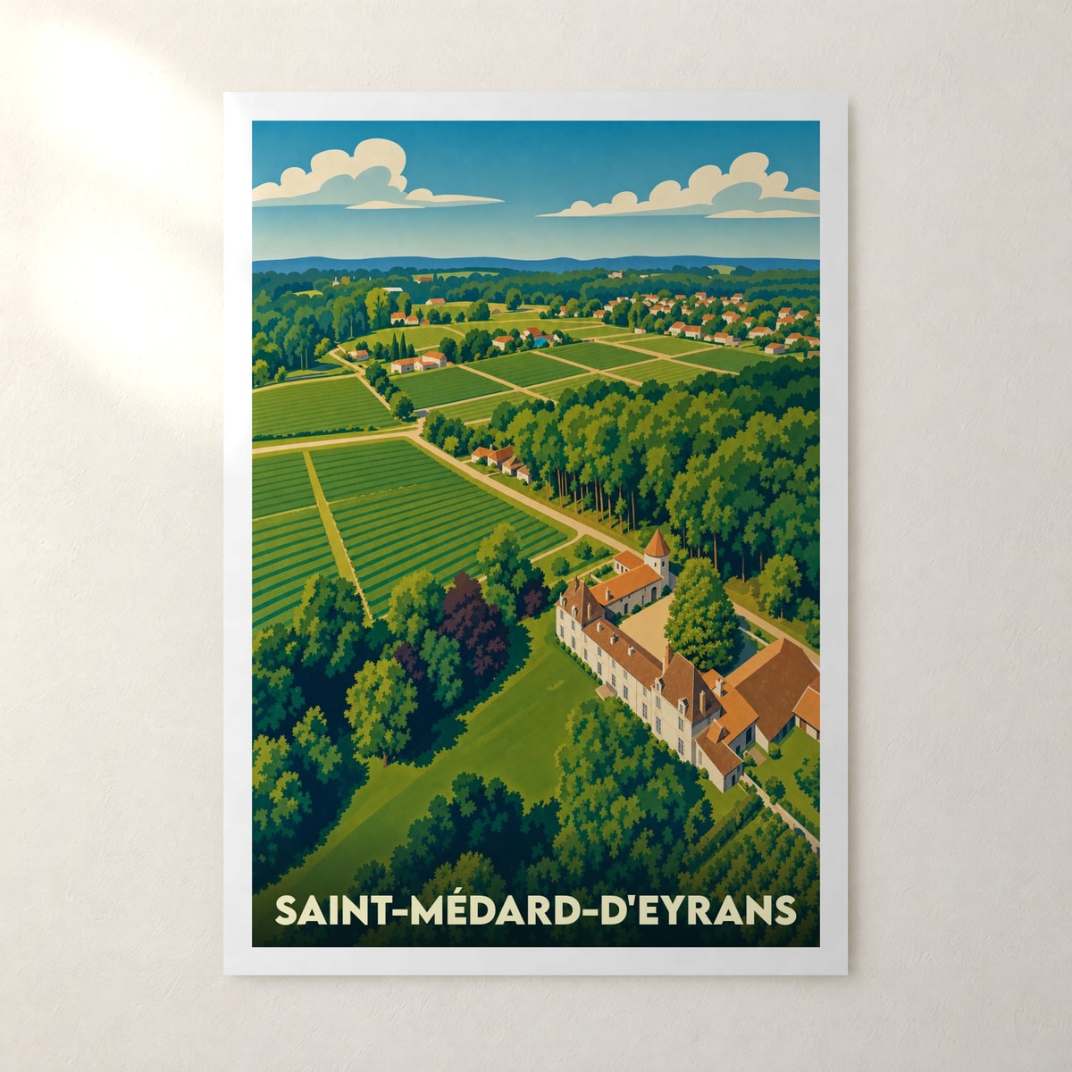 Affiche Saint-Médard-d'Eyrans – sans cadre, accrochée au mur