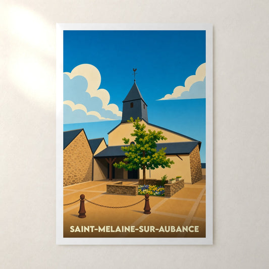 Affiche Saint-Melaine-sur-Aubance – sans cadre, accrochée au mur
