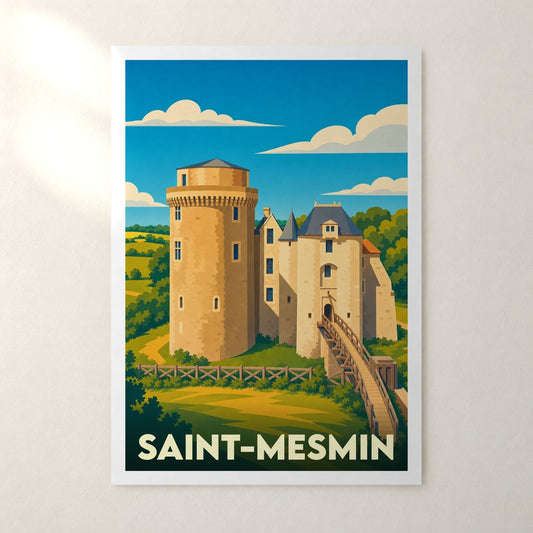 Affiche Saint-Mesmin – sans cadre, accrochée au mur