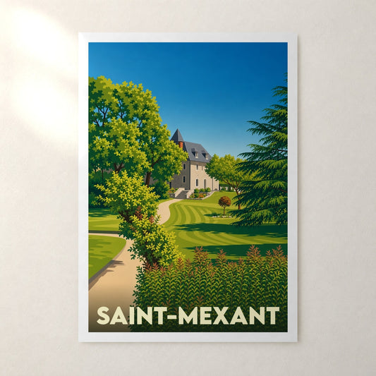 Affiche Saint-Mexant – sans cadre, accrochée au mur