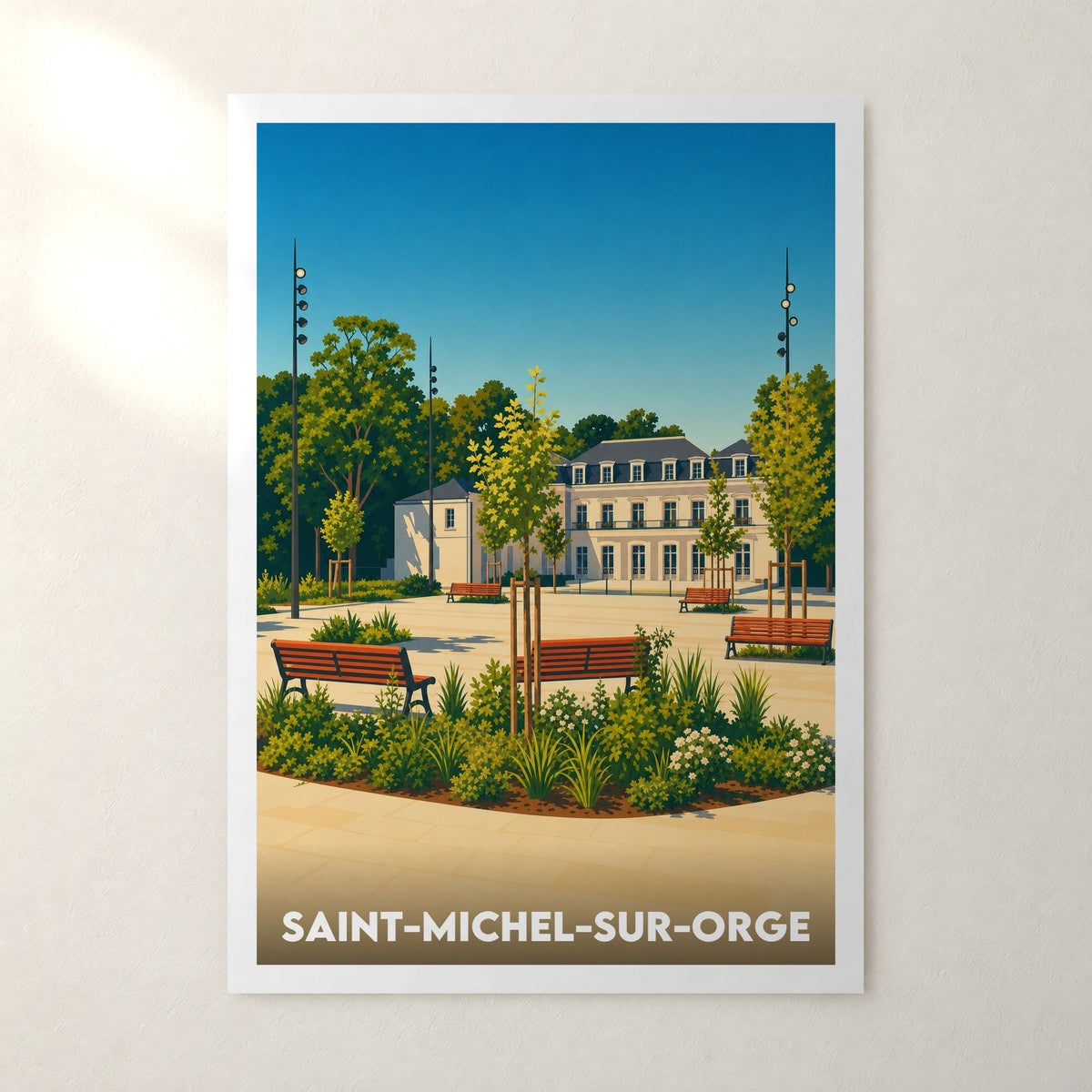 Affiche Saint-Michel-sur-Orge – sans cadre, accrochée au mur