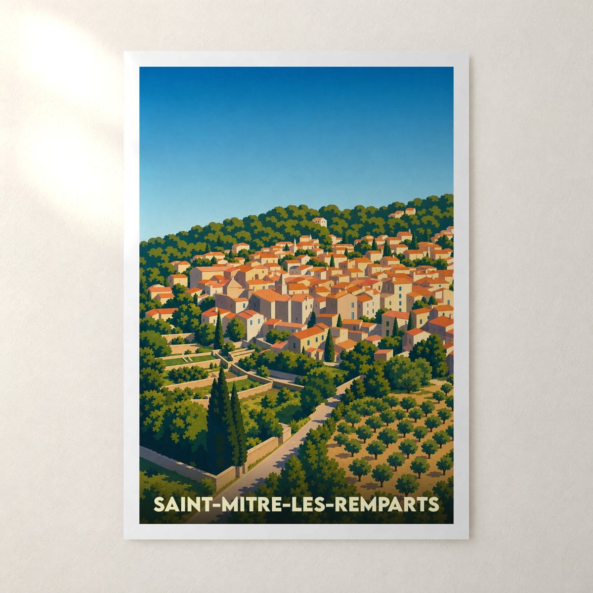 Affiche Saint-Mitre-les-Remparts – sans cadre, accrochée au mur
