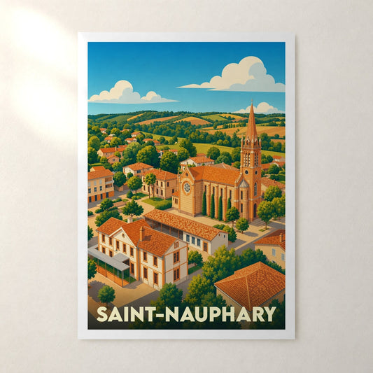 Affiche Saint-Nauphary – sans cadre, accrochée au mur