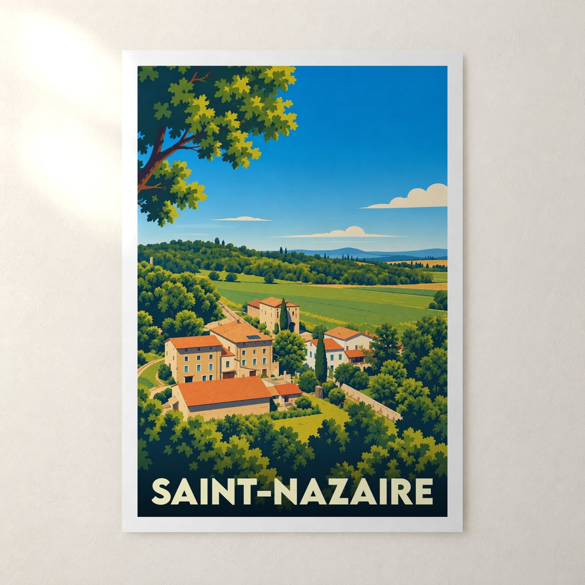 Affiche Saint-Nazaire (Gard) – sans cadre, accrochée au mur