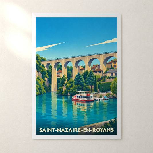 Affiche Saint-Nazaire-en-Royans – sans cadre, accrochée au mur