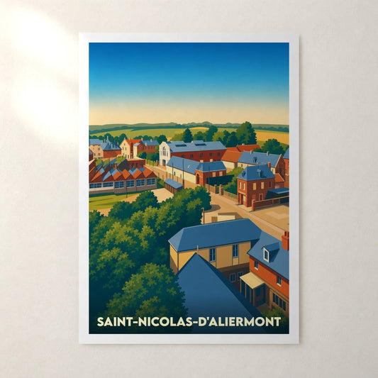 Affiche Saint-Nicolas-d'Aliermont – sans cadre, accrochée au mur