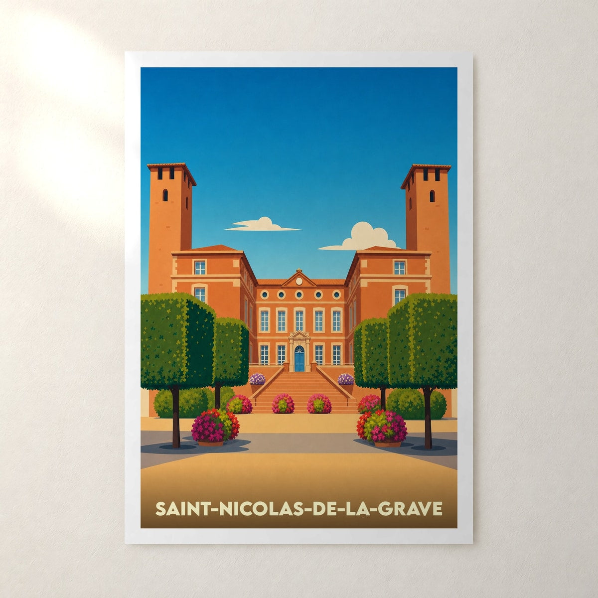 Affiche Saint-Nicolas-de-la-Grave – sans cadre, accrochée au mur